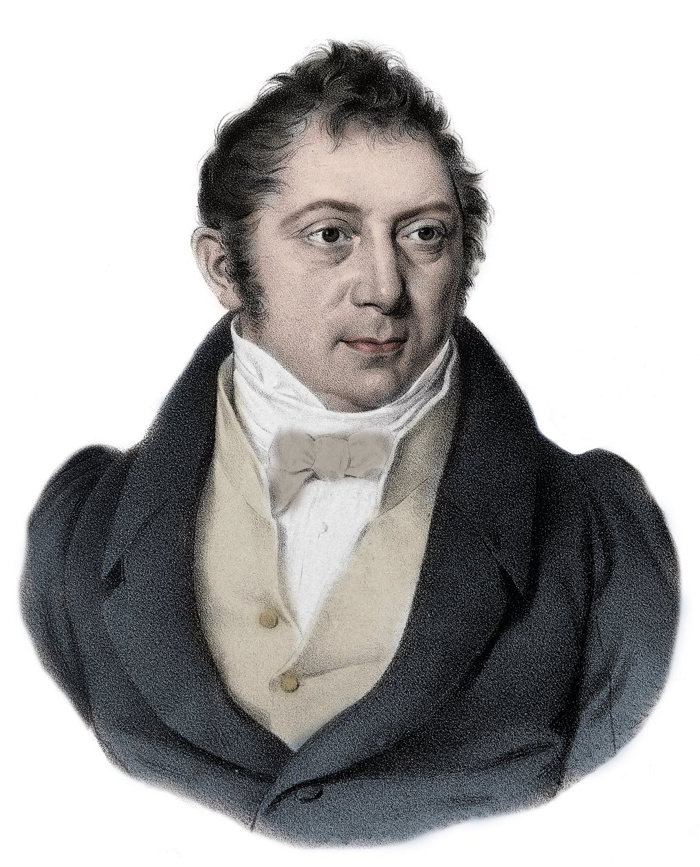Portrét Louise Ludwiga Spohra (1784 - 1859) německý skladatel, houslista a dirigent. od Unknown artist