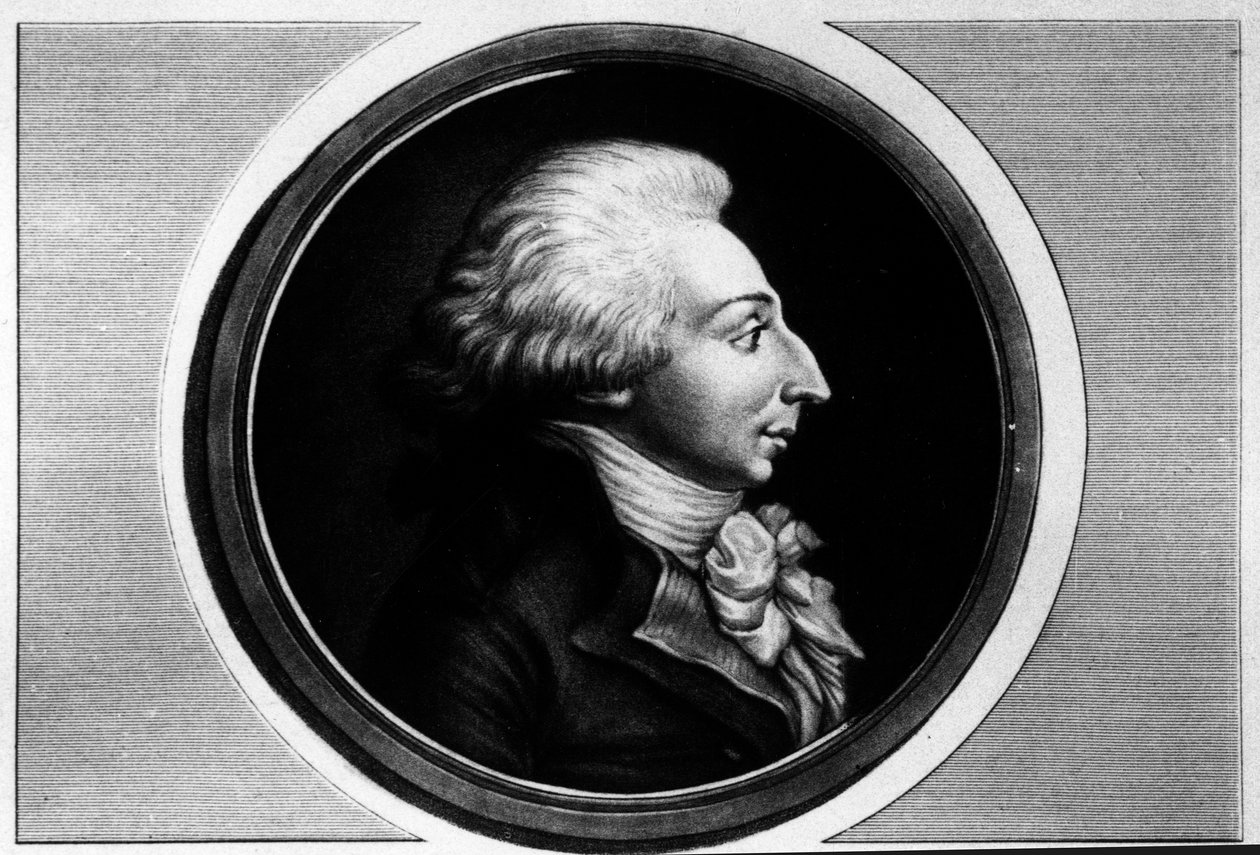 Portrét Louise Michela Lepeletiera, markýze ze Saint-Fargeau (Saint Fargeau), zástupce Konventu (1760-1793). Rytina v „“ Kompletní sbírka historických obrazů francouzské revoluce, ve třech svazcích.“““ 1804. od Unknown artist