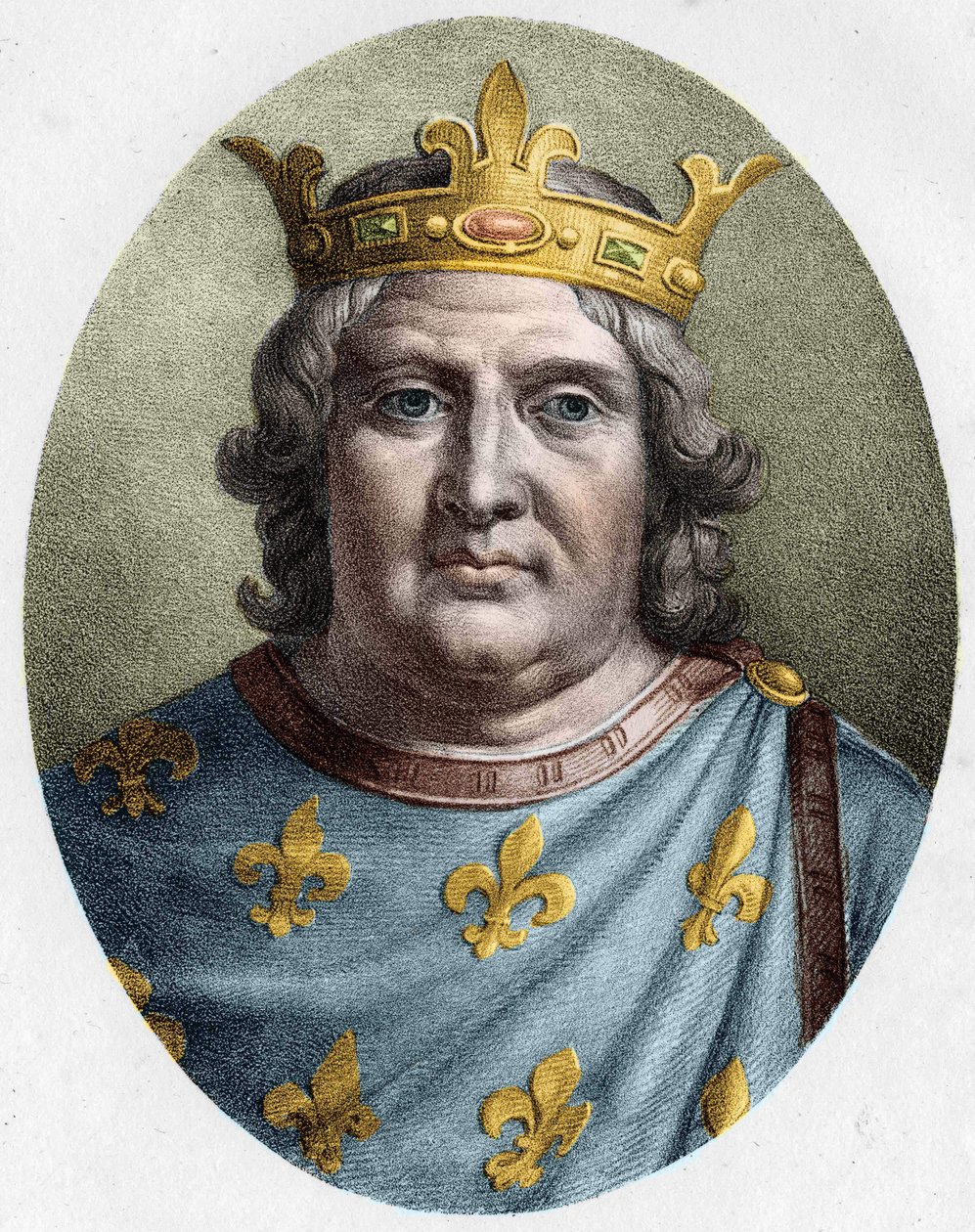 Portrét Ludvíka VI. Velkého (1081 - 1137), francouzského krále od Unknown artist