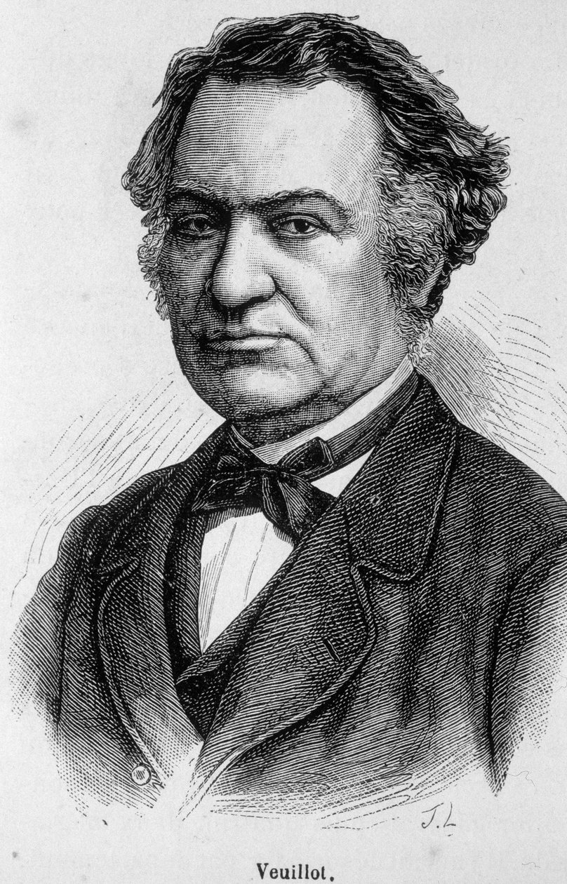 Portrét Louise Veuillota, francouzského katolického novináře (1813-1883), spolupracovníka a redaktora „L