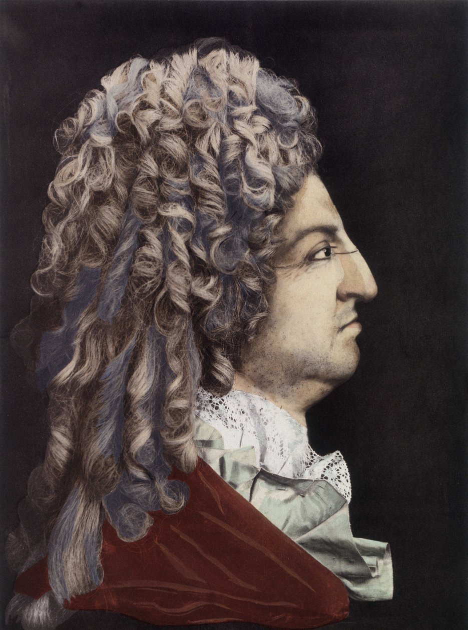 Portrét Ludvíka XIV. - voskový medailon, královský pokoj, palác ve Versailles. od Unknown artist