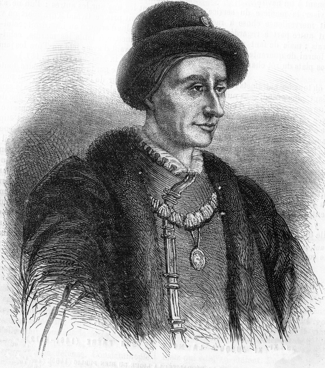 Portrét Ludvíka XI. (1423-1483), krále Francie. od Unknown artist