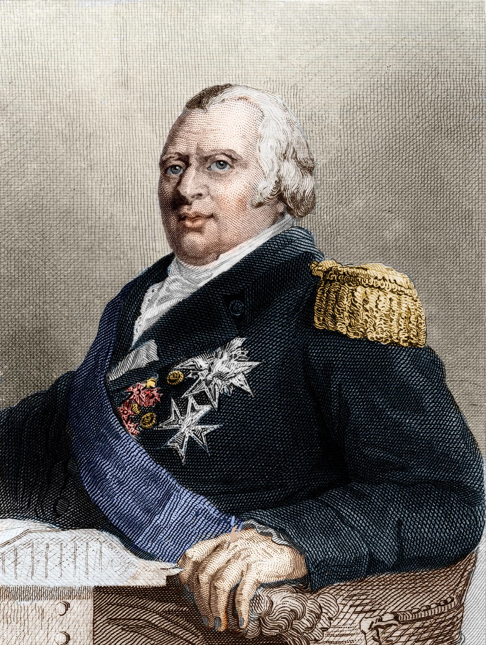 Portrét Ludvíka XVIII (1755 - 1824), krále Francie od Unknown artist