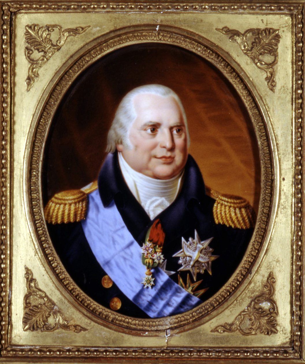 Portrét Ludvíka XVIII. (1755 - 1824). Malování. Soukromá sb. od Unknown artist