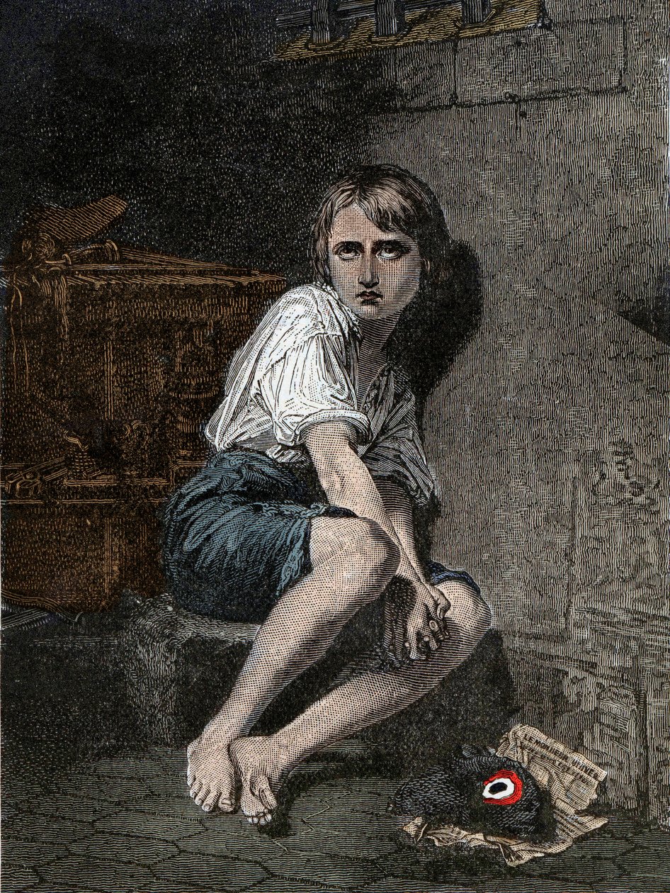 Portrét Ludvíka XVII. (1785-1795) v chrámovém vězení v Paříži“ od Unknown artist