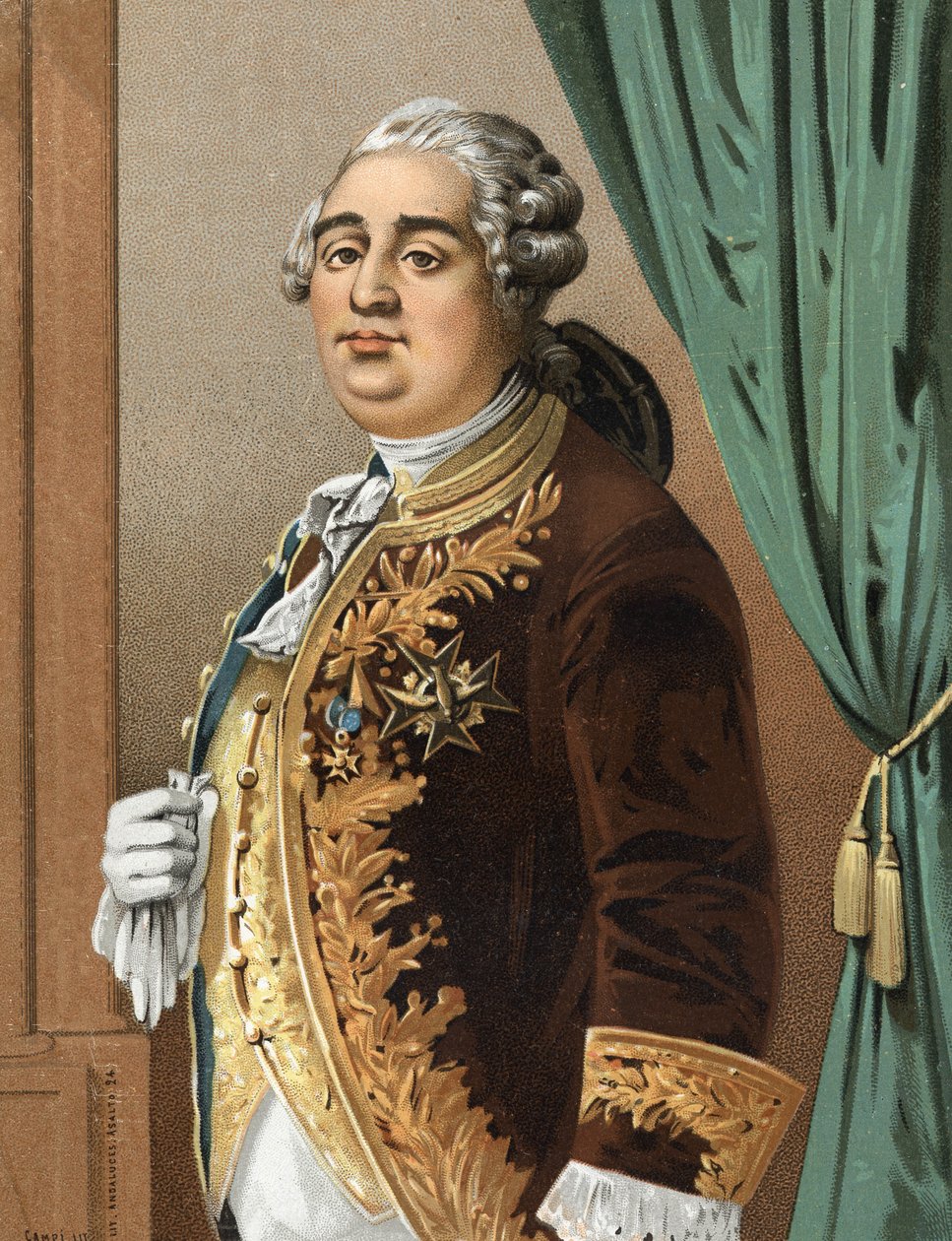 Portrét Ludvíka XVI. (1754 - 1793) francouzského krále podle „celebrit mužů a žen“. Barcelona 1877. od Unknown artist