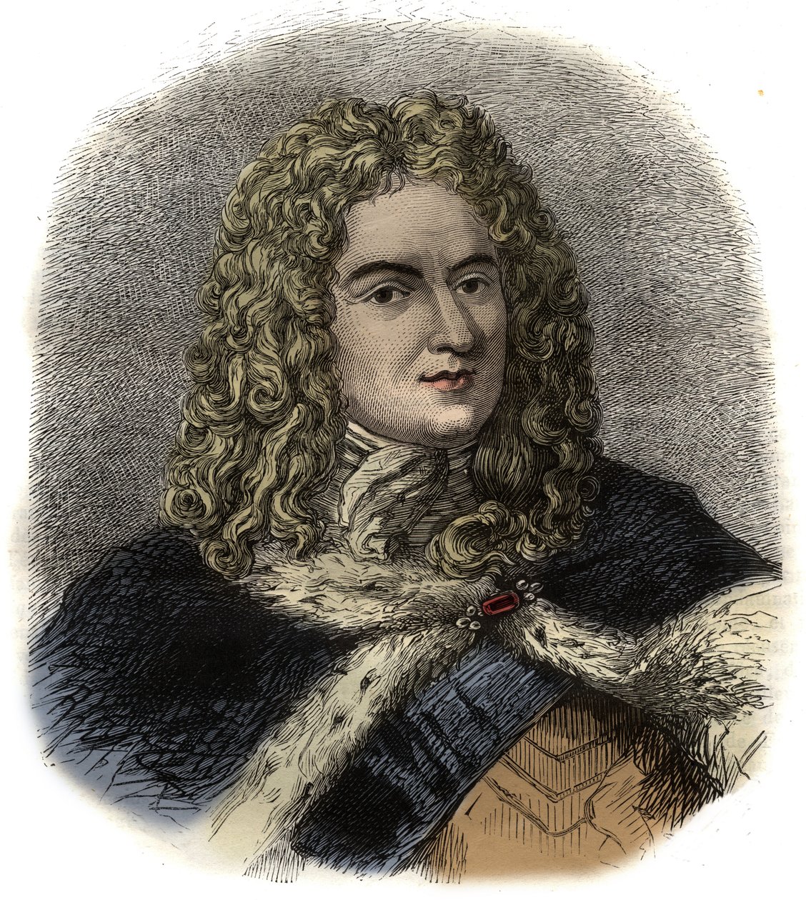 Portrét Louise de Rouvroy vévoda ze Saint-Simon - (Saint Simon) francouzský voják, diplomat a známý deník - Portrét Louise de Rouvroy, vévoda ze Saint-Simon (1675-1755), památník od Unknown artist