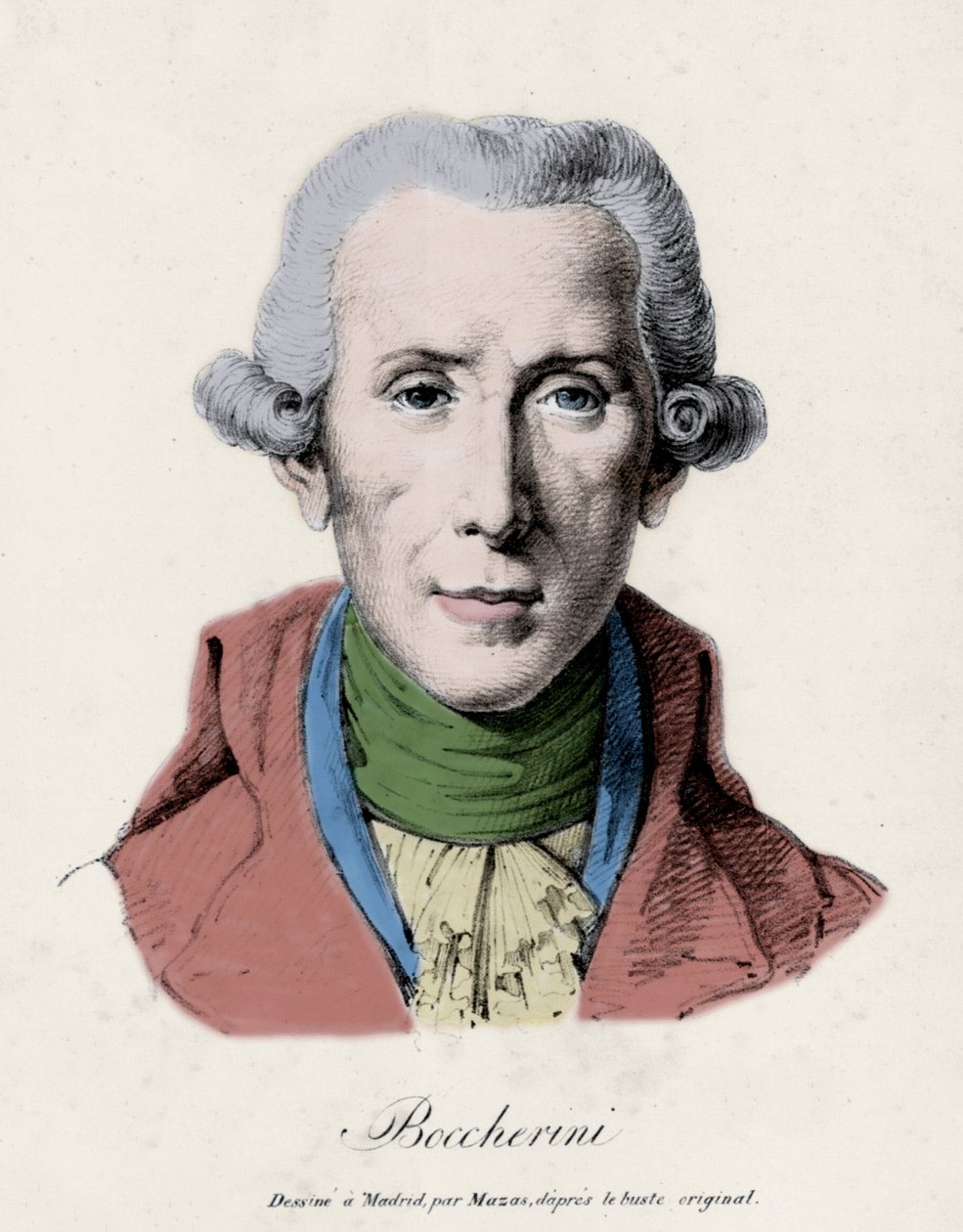 Portrét Luigiho Boccheriniho. (1743 - 1805). italský skladatel. od Unknown artist