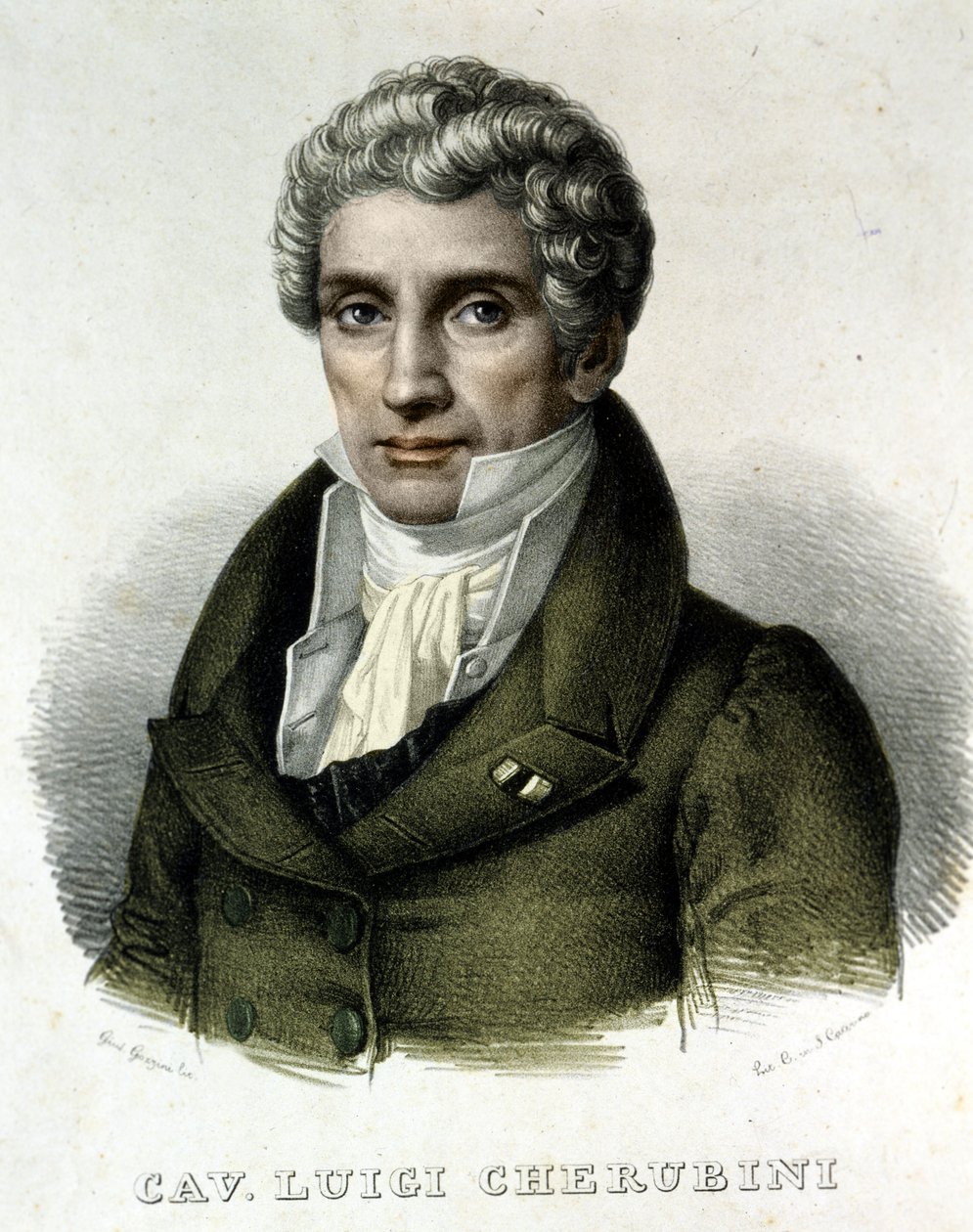 Portrét Luigiho Cherubiniho (1760-1842), italského skladatele. od Unknown artist