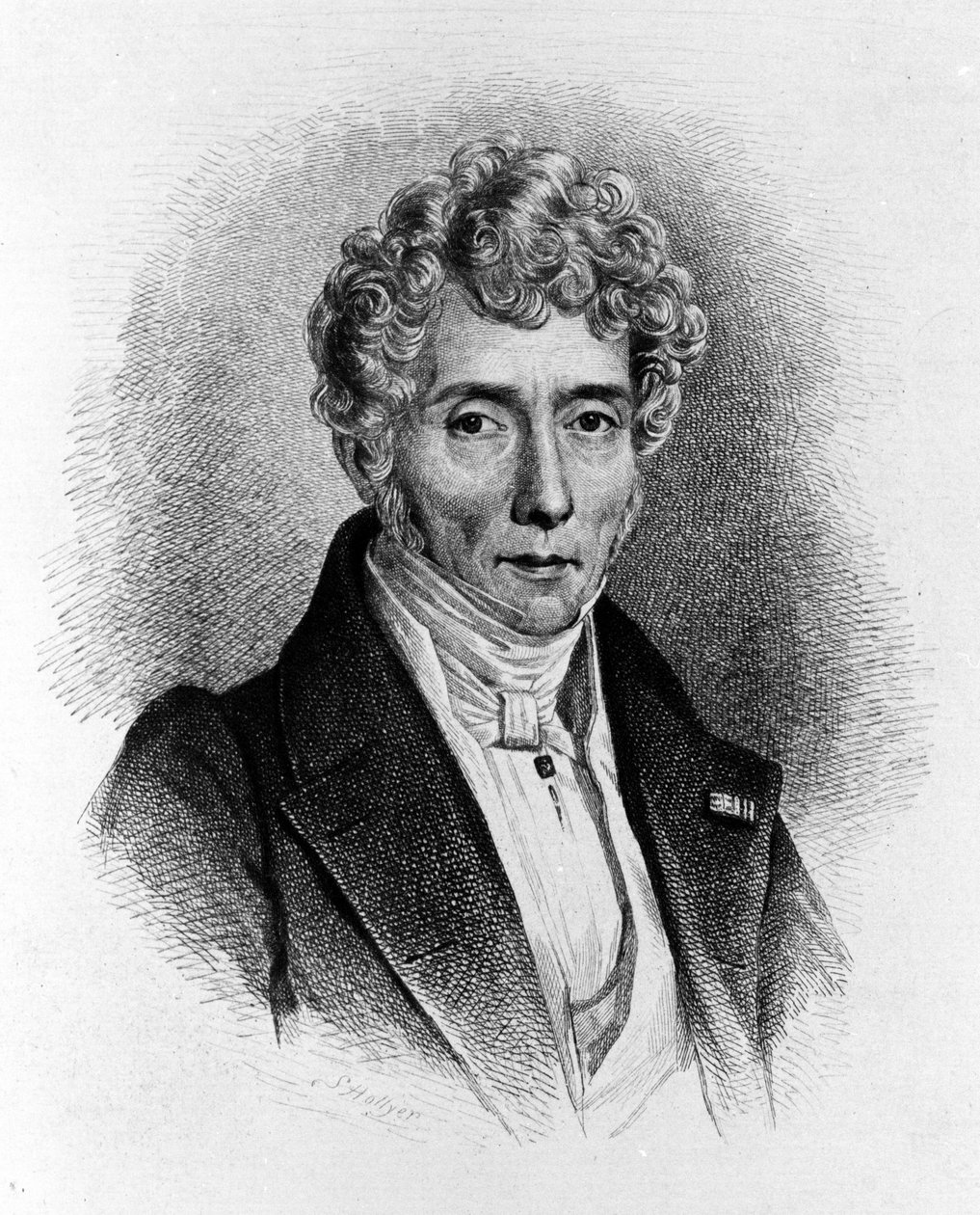 Portrét Luigiho Cherubiniho (1760-1842), italského skladatele. od Unknown artist