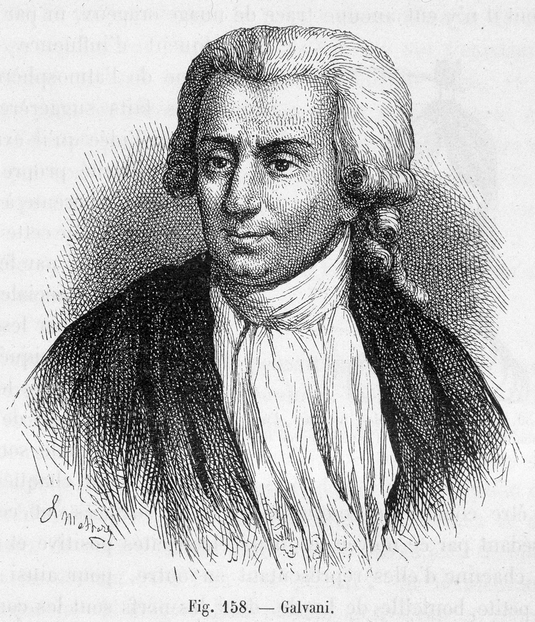 Portrét Luigiho Galvaniho, italského lékaře a fyzika (1737 - 1798) - v „“magnetismu a elektřině““ od Amédée Guillemina od Unknown artist