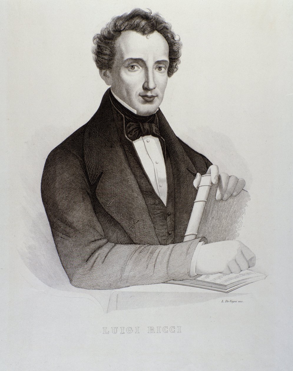Portrét Luigiho Ricciho (rytina od Unknown artist