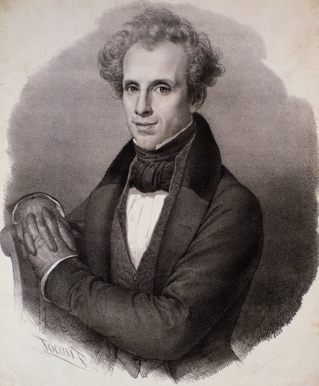 Portrét Luigiho Ricciho (rytina od Unknown artist