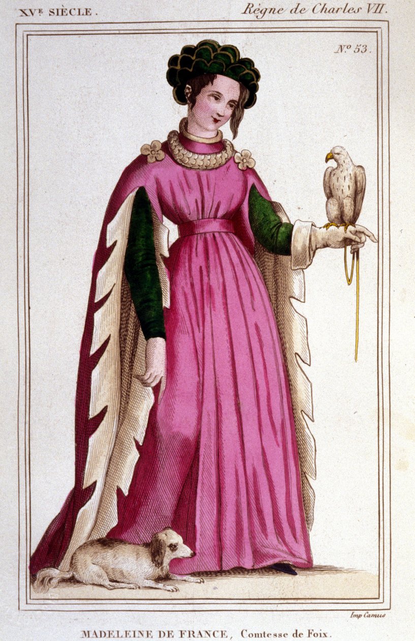 Portrét Madeleine Francouzské (1443 - 1495), hraběnky z Foix. od Unknown artist