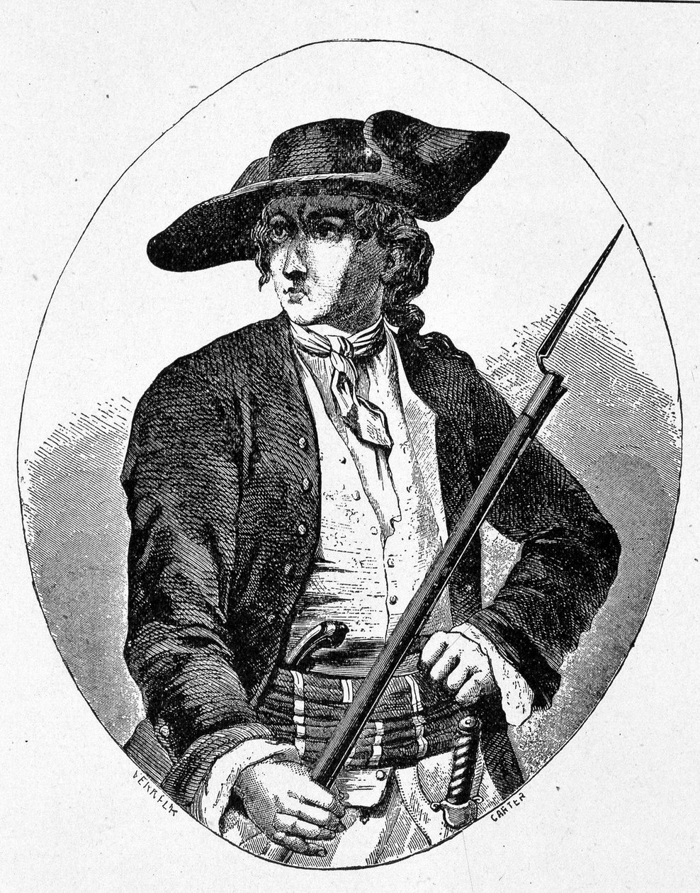 Portrét Mandrina - rytina od Unknown artist