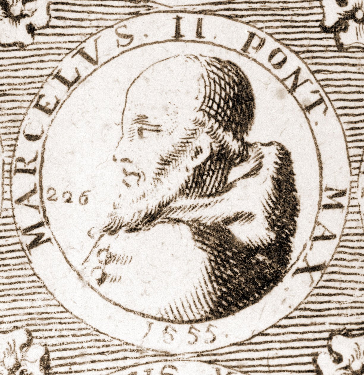 Portrét Marcela II. (1501 - 1555). od Unknown artist