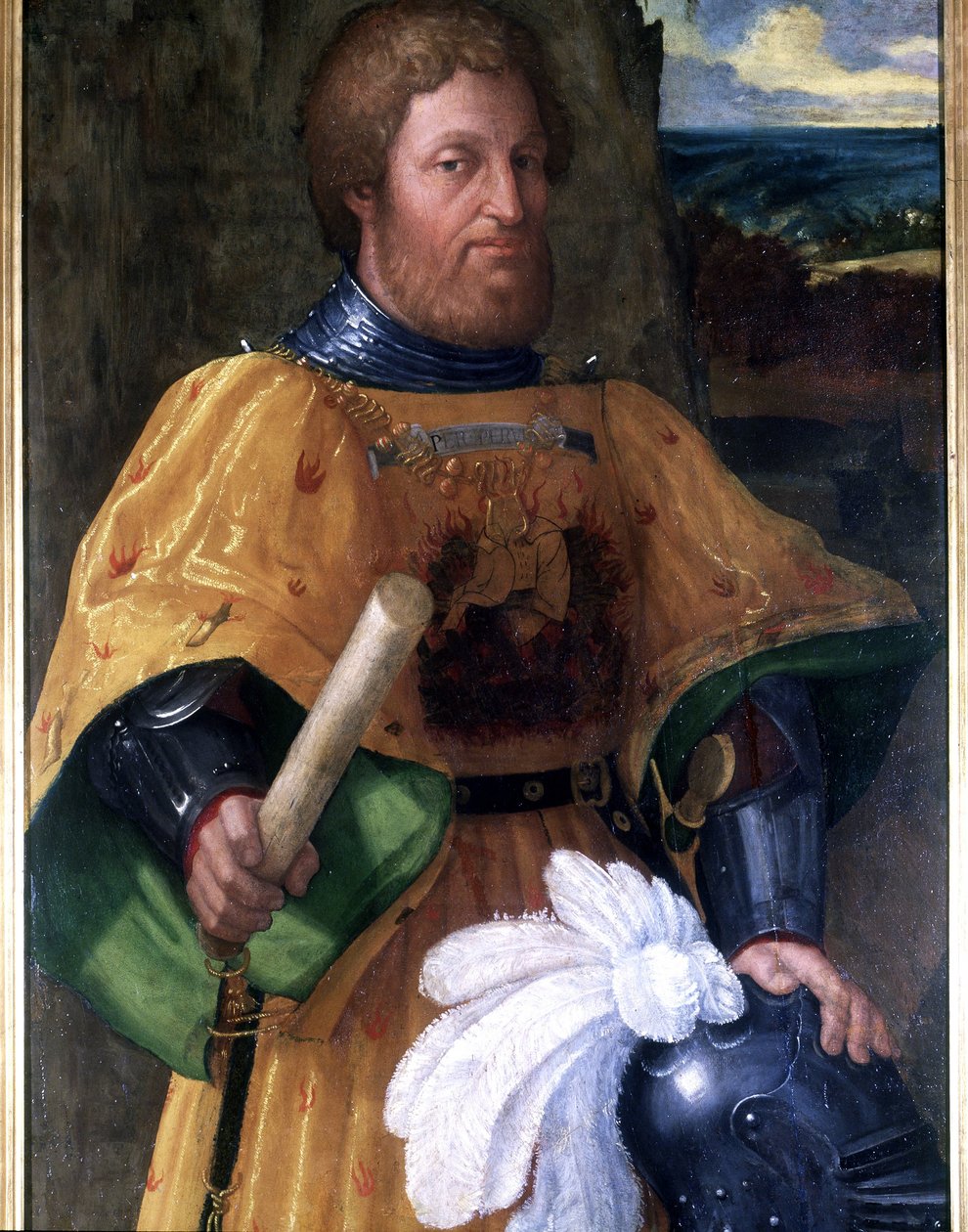 Portrét Marcoantonia Colonny, generála, který se zúčastnil bitvy u Lepante (Lepanto) v roce 1571. Obraz sd. epoc. Accademia Naval of Livorno od Unknown artist