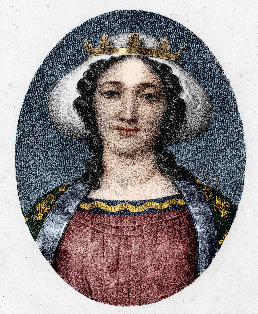 Portrét Marguerite de Provence (1221 - 1295), královny Francie. od Unknown artist