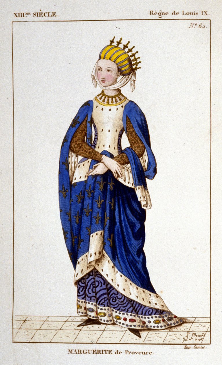 Portrét Marguerite de Provence (1221 - 1295), královny Francie. od Unknown artist
