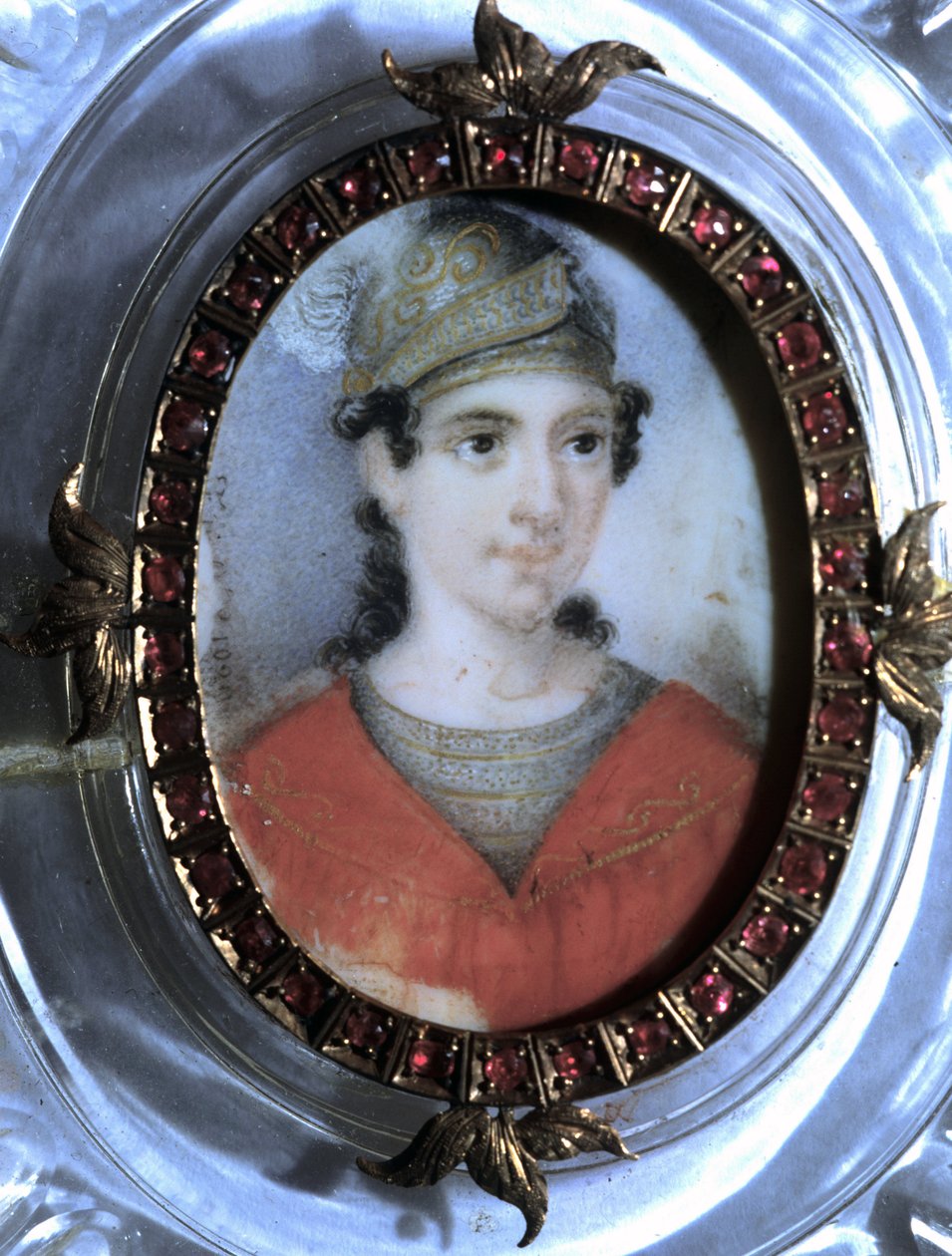 Portrét Marie Garciové zvané zpěvačka Malibran (1808-1836). Anonymní miniatura z 19. století. od Unknown artist