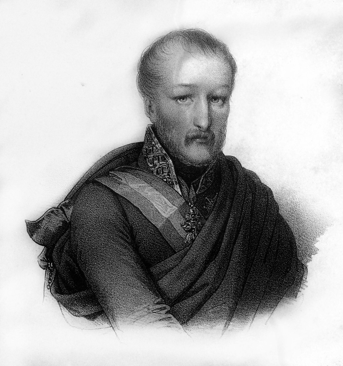 Portrét Marie José Isidoro de Bourbon, Don Carlos (1788 - 1855), dítě ze Španělska, rytina z 19. století od Unknown artist