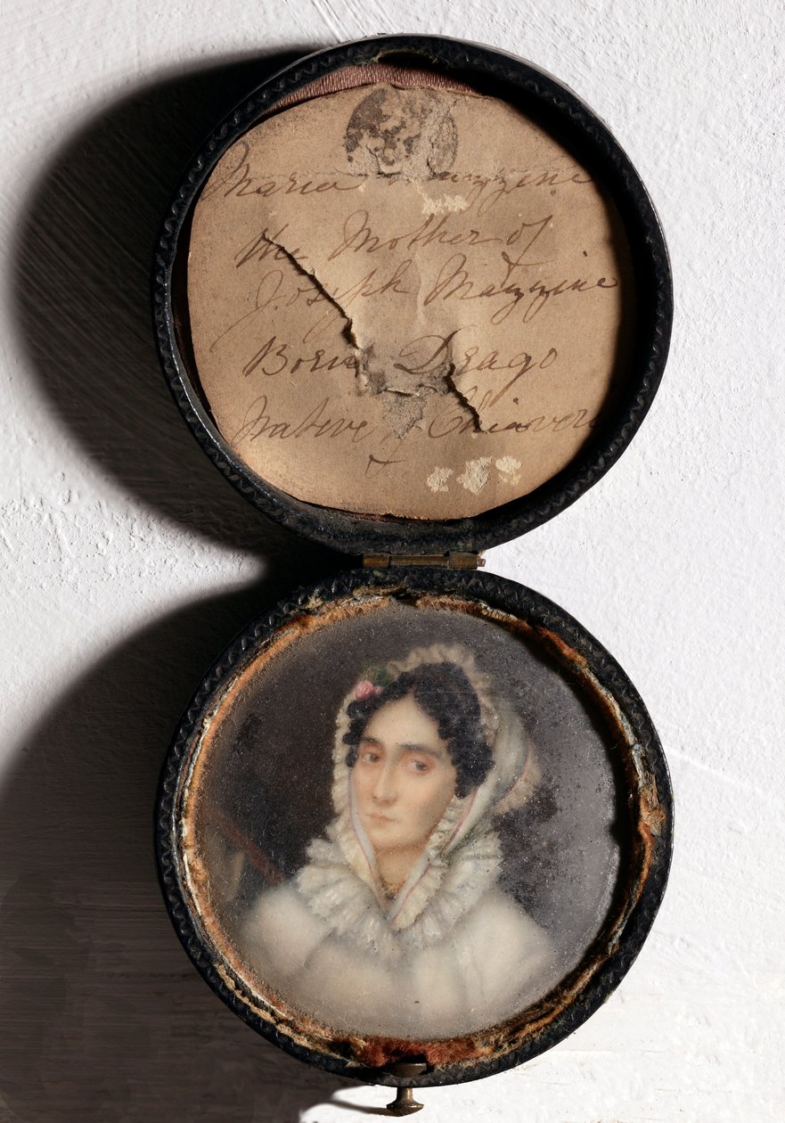 Portrét Marie Mazziniové, matky Giuseppe Mazziniho (miniaturní obraz od Unknown artist