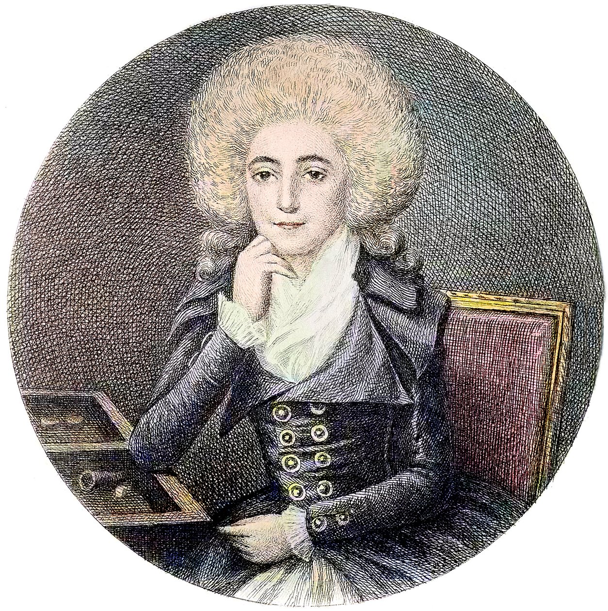 Portrét Marie Adrienne Francoise de Noailles, markýza de La Fayette od Unknown artist