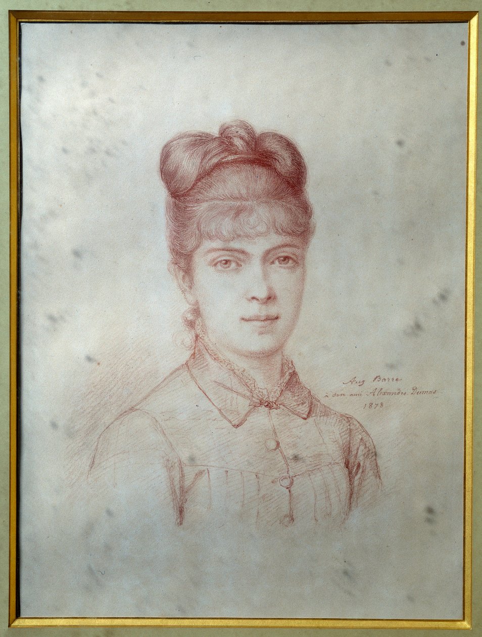 Portrét Marie Alexandrine Henriette Dumas Davy de la Pailleterie dit Colette (1860-1907), dcery Alexandra Dumase ml. (1824-1895)“ Anonymní kresba. 1878 Villers-Cotterets. Muzeum Alexandra Dumase od Unknown artist