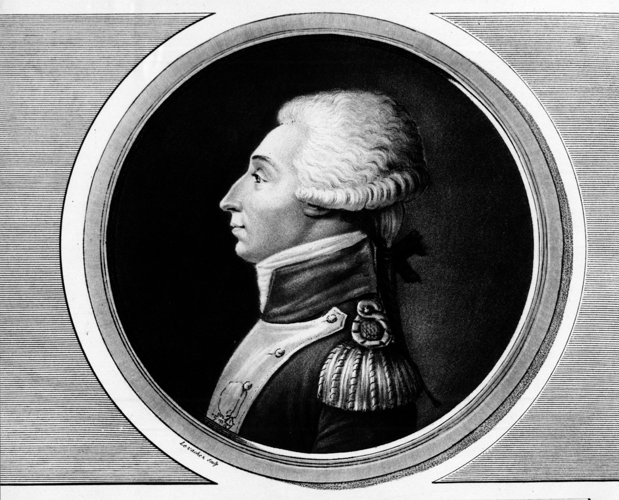 Portrét Marie Gilbert Mottier, markýze de La Fayette ((Lafayette od Unknown artist