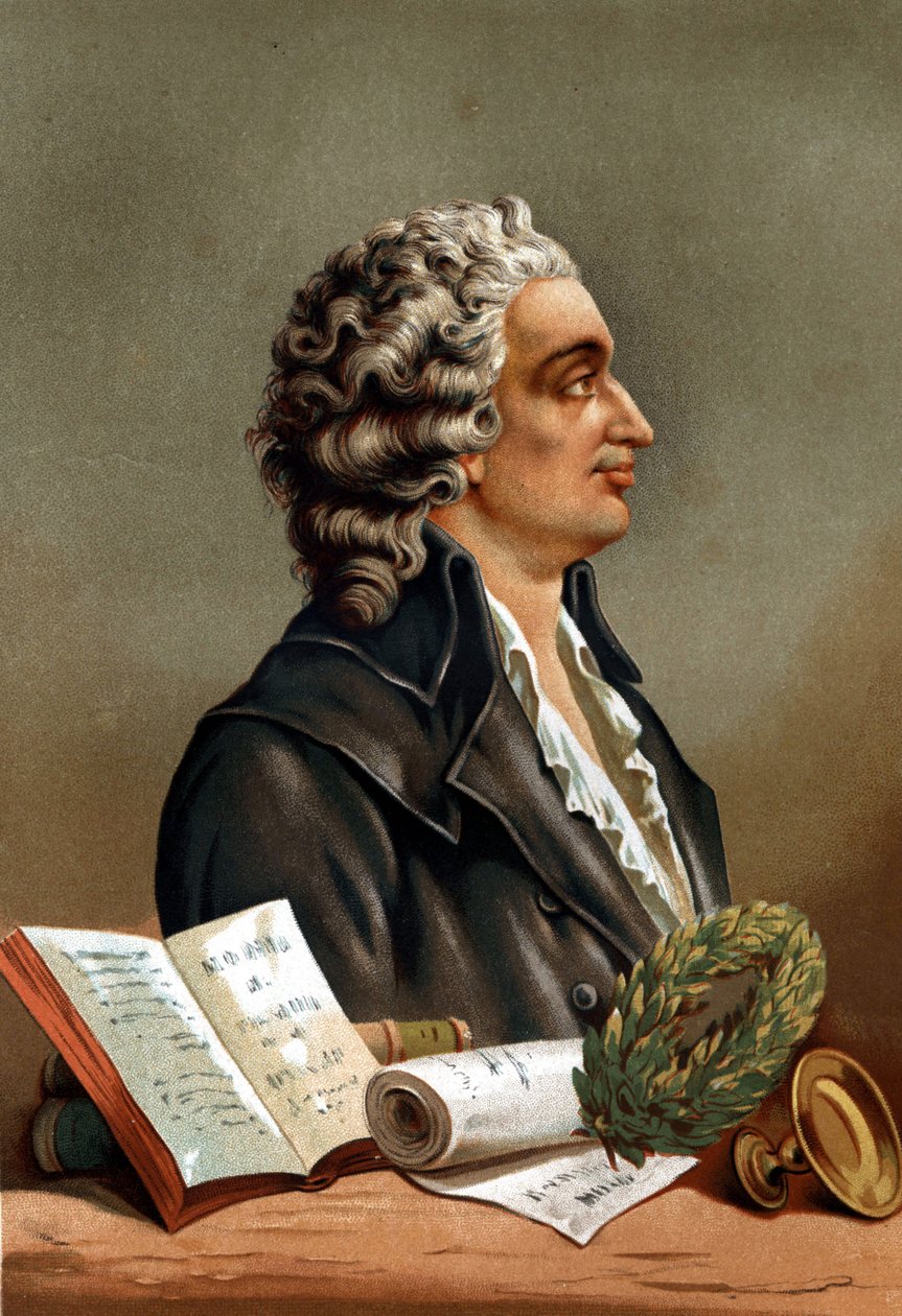 Portrét Marie Jean Antoine Nicolas de Caritat, markýze de Condorcet (1743 - 1794) podle knihy „Věda a její muži“ od Louise Figuiera. Barcelona 1881 od Unknown artist