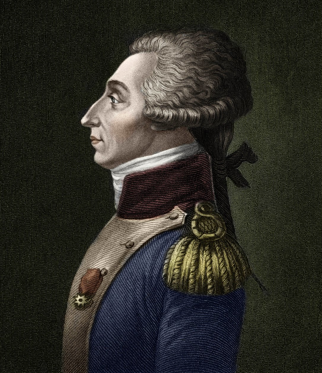 Portrét Marie Joseph Gilbert Motie Motier, markýz de Lafayette (1757-1834), francouzský aristokrat a voják. od Unknown artist