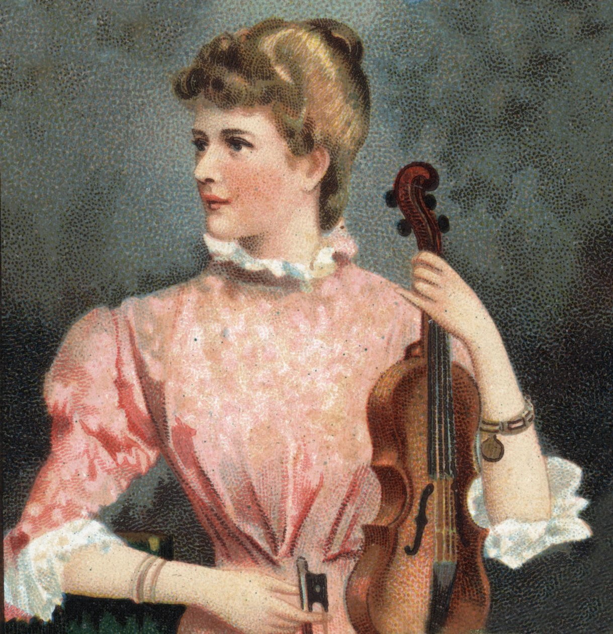 Portrét Marie Soldier (1863-1955), houslistka. od Unknown artist