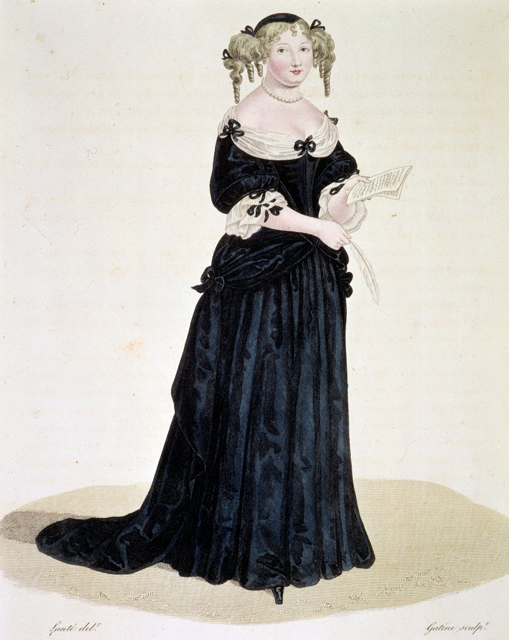 Portrét Marie de Rabutin-Chantal (Rabutin Chantal), markýze de Sevigne dit Madame de Sevigne (1626-1696), ženy liter. Gravírování soukromé sbírky od Unknown artist