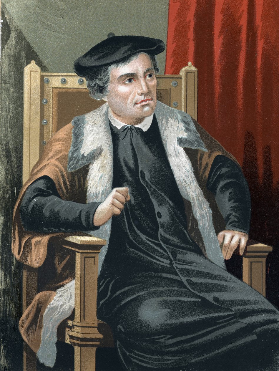 Portrét Martina Luthera (1483 - 1546) od slavných mužů a žen. Barcelona 1877. od Unknown artist