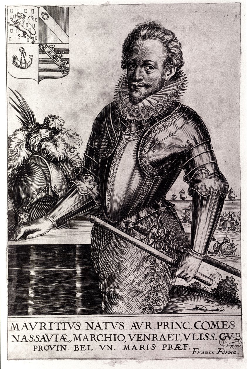 Portrét Maurice de Nassau, prince Oranžského (nar. v Dillenburgu od Unknown artist