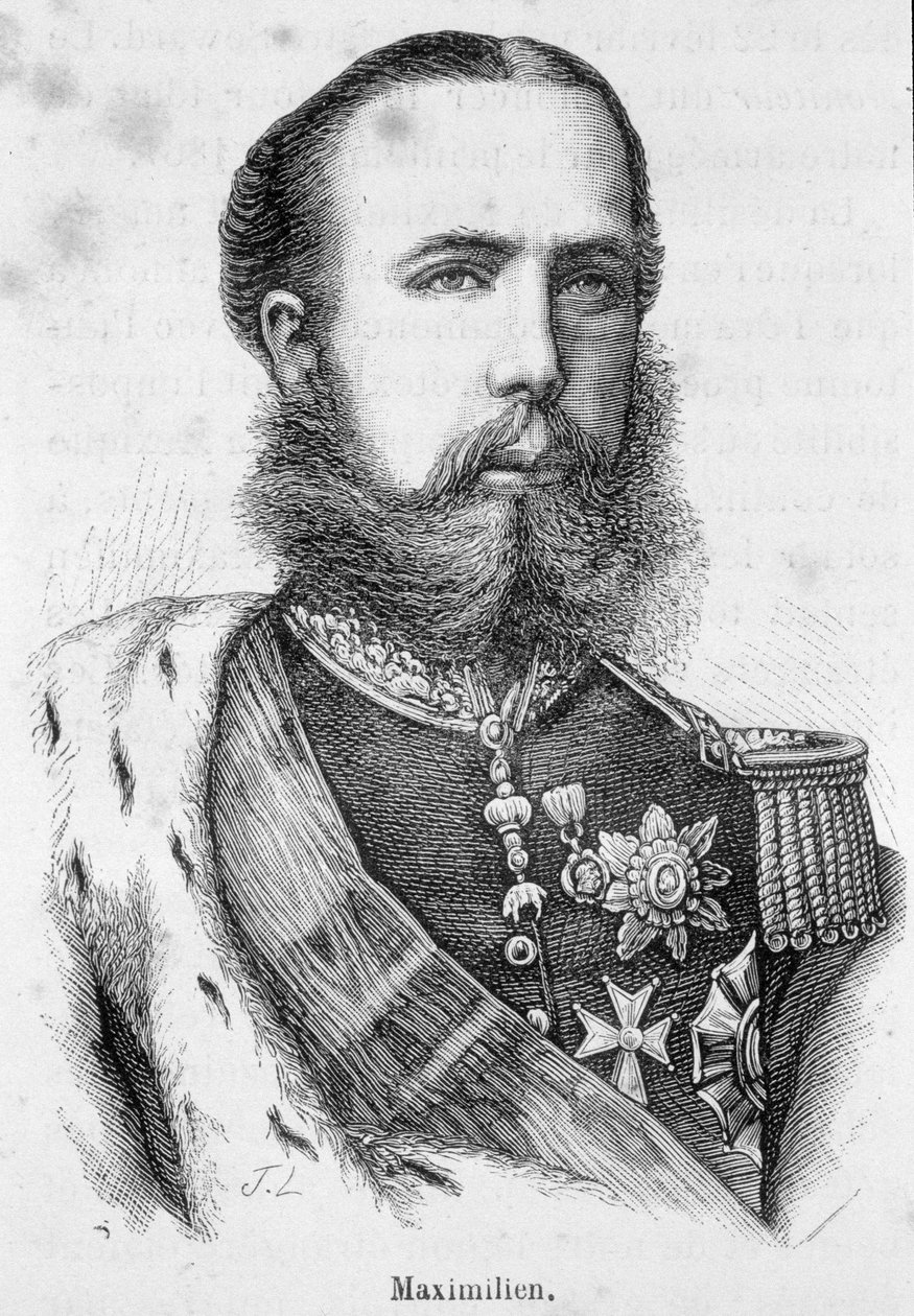 Portrét Maxmiliána I. Mexického nebo Ferdinanda Maxmiliána Josefa, císařského prince a rakouského arcivévody, královského prince uherského a bohémského (1832-1867) od Unknown artist