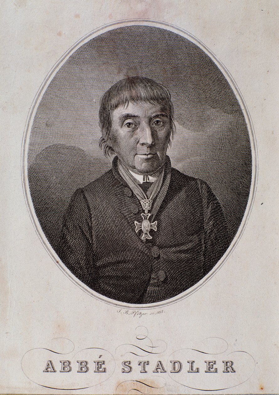 Portrét Maxmiliána Stadlera (rytina od Unknown artist