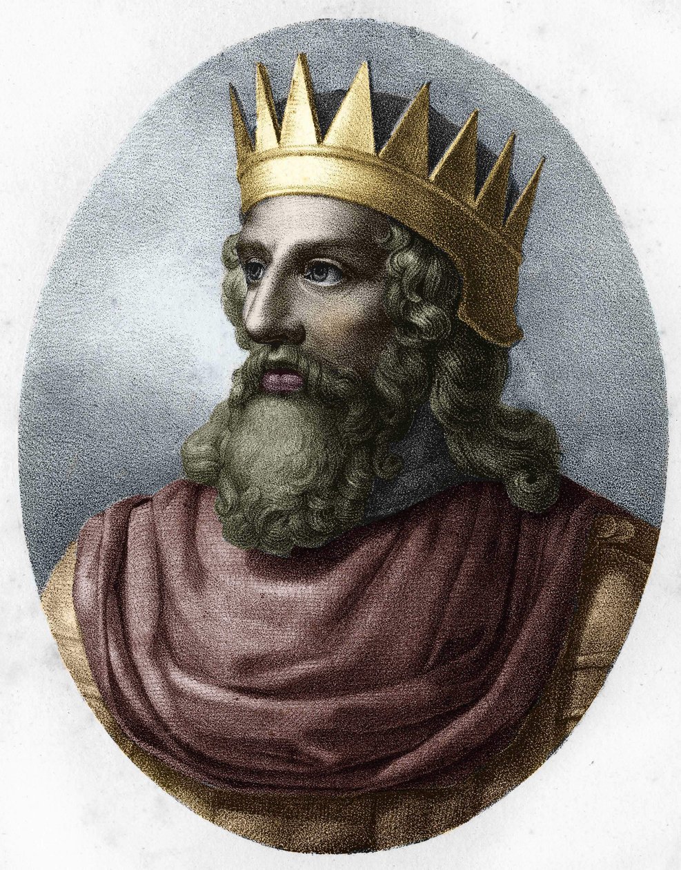 Portrait of Merovech (v. 448-v. 458). od Unknown artist