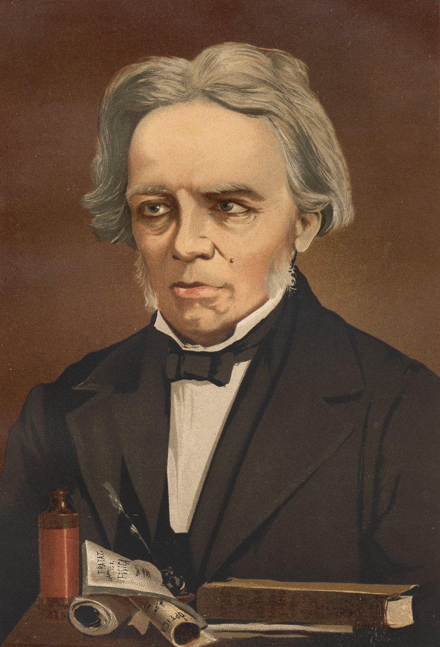 Portrét Michaela Faradaye. Britský fyzik a chemik (Newington, Surrey od Unknown artist