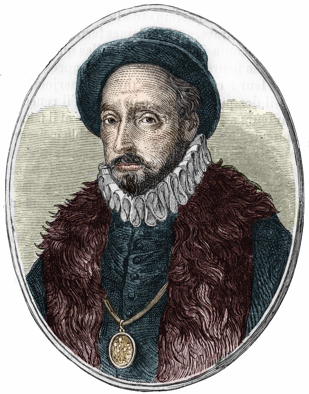 Portrét Michela de Montaigne (1533-1592), francouzského spisovatele. od Unknown artist