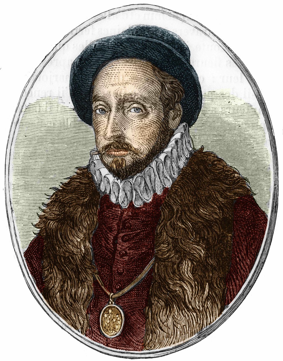 Portrét Michela de Montaigne (1533-1592), francouzského spisovatele. od Unknown artist