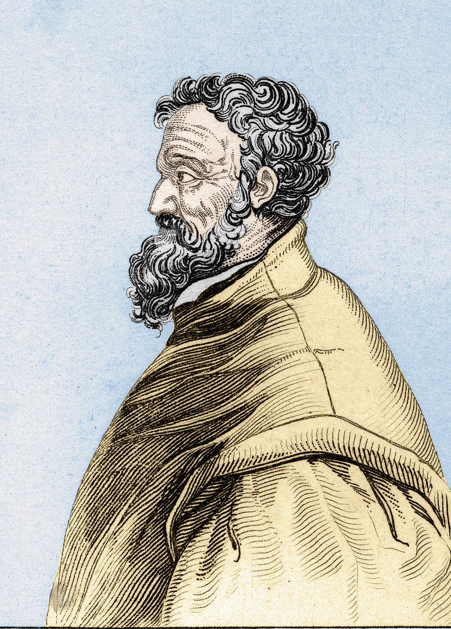 Portrét Michelangela Buonarroti dit Michelangelo (Michelangelo nebo Michel Ange od Unknown artist