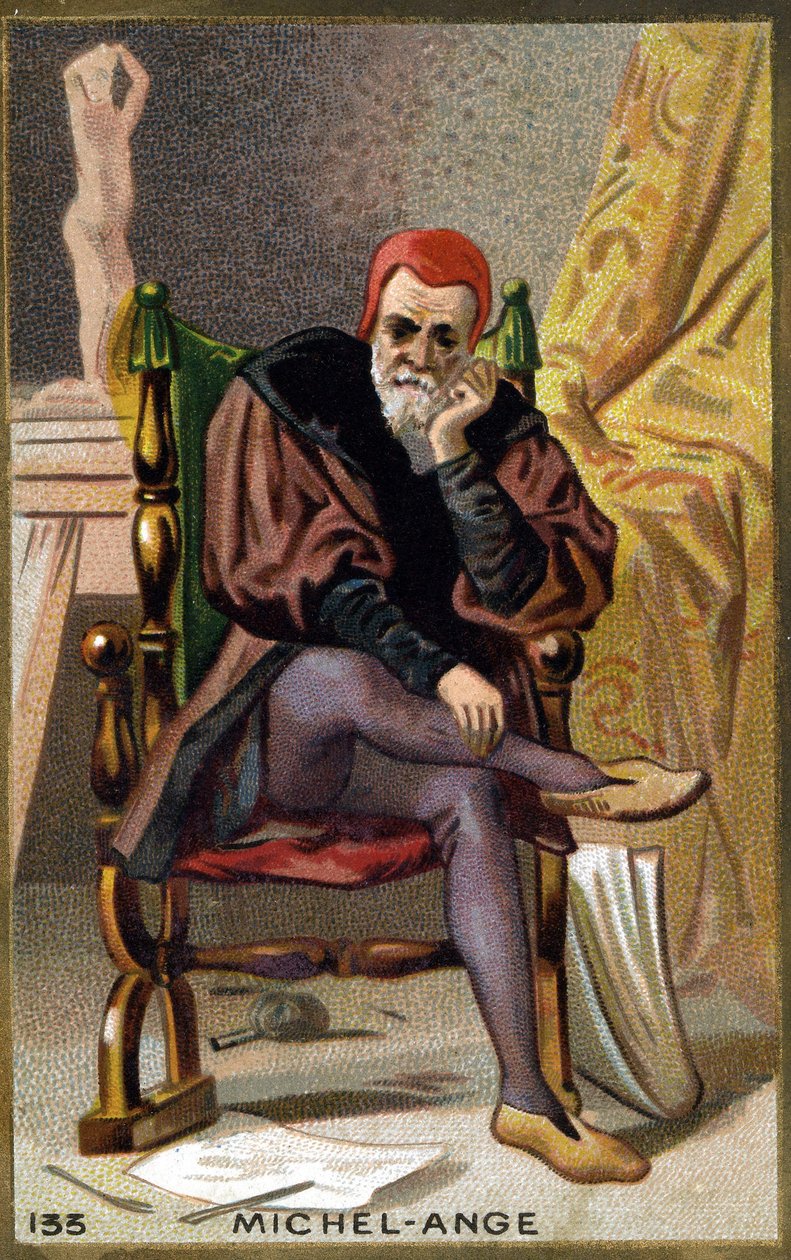Portrét Michelangela Buonarroti dit Michelangelo (Michelangelo nebo Michel Ange od Unknown artist