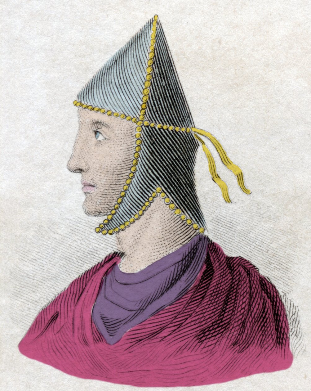 Portrét Mithridata VI. Eupatora zvaného Veliký (v.132-63 př.nl), krále mostu. (Mitridate, re di Ponto) Rytina 19. století. od Unknown artist