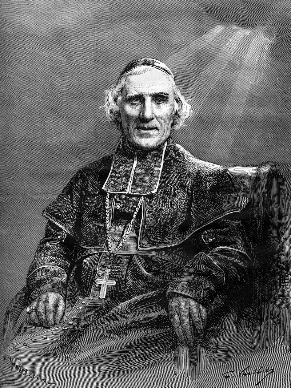 Portrét Monsignora: Joseph Hippolyte Guibert (1802-1886). od Unknown artist