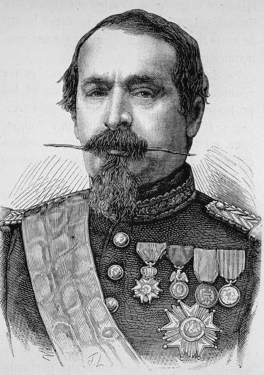 Portrét Napoleona III. (1808 - 1873). Rytina konce 19. století v „Histoire de France““ od H. Martina. od Unknown artist