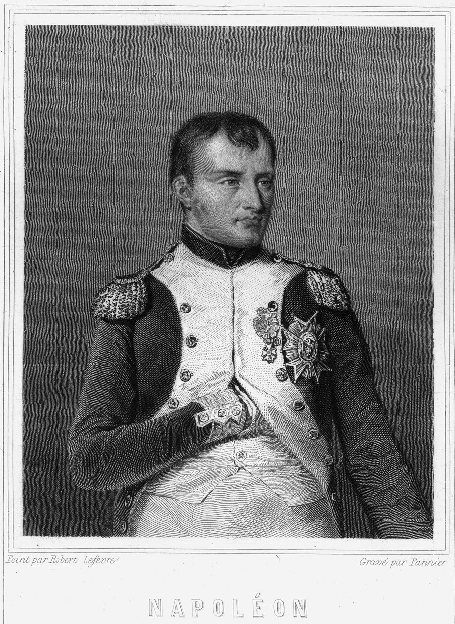 Portrét Napoleona I. (1769 - 1821), císaře Francouzů - v „Histoire des Français““ od Lavallée, rytina, sd. od Unknown artist