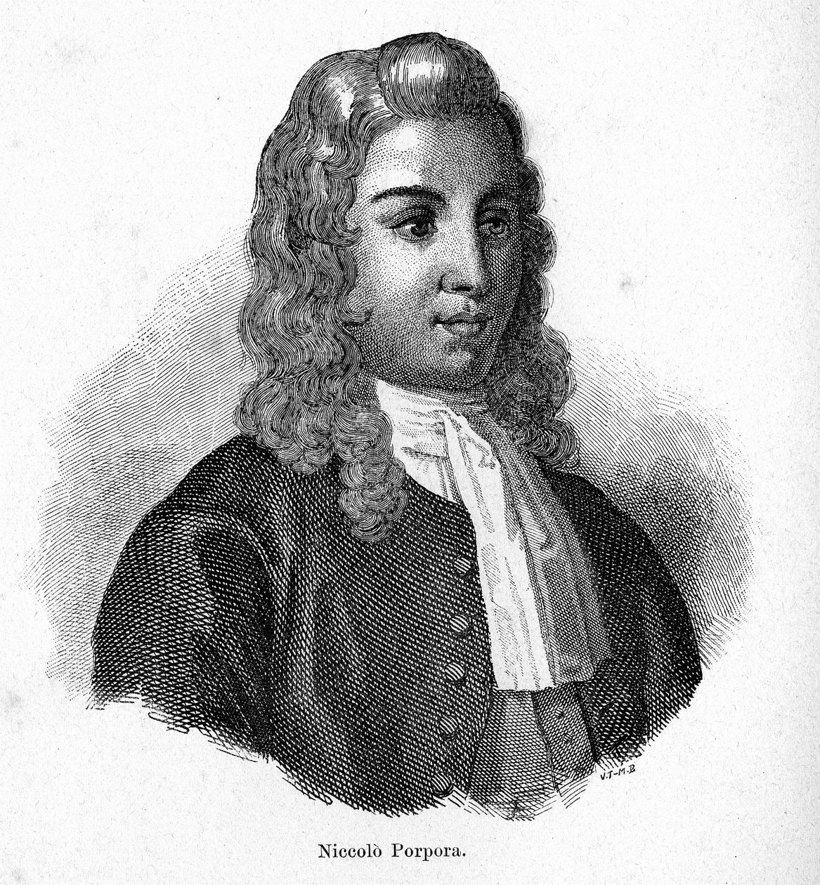 Portrét Nicoly Porpory (1686 - 1768) italského skladatele. od Unknown artist