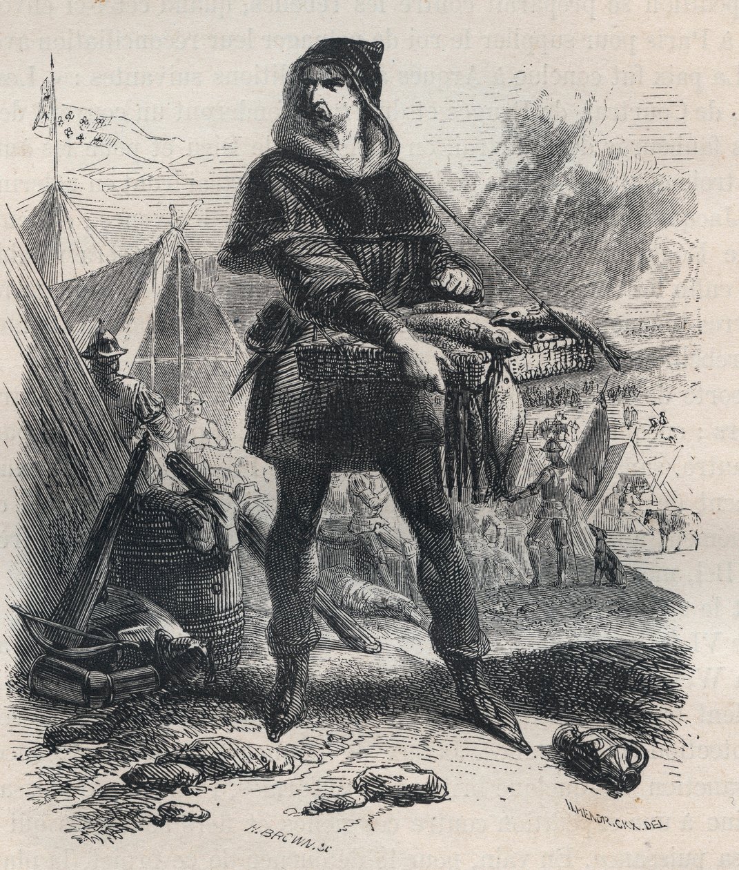 Portrét Nicolaase Zannekina (? -1328), vlámského rolníka a vůdce selského povstání ve Flandrech (1325-1328) - Portrét Nicolaase Zannekina nebo Nicolase Zanekina, nebo Zannekina, Tribuna a vlámského dobrodruha, vůdce vzpoury Karla proti hraběti Ó od Unknown artist