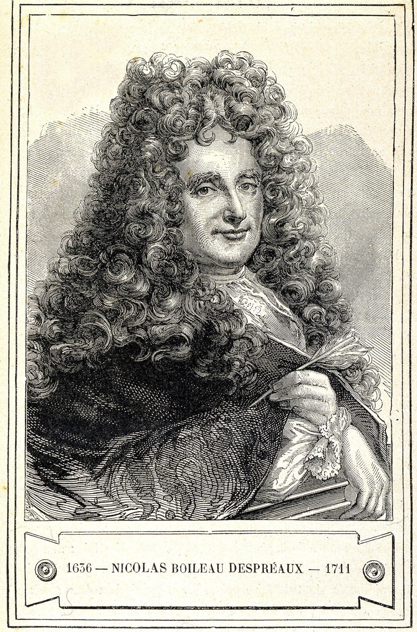 Portrét Nicolase Boileau Despreaux (Boileau-Despreaux) (1636 - 1711), rytina 19. stol. od Unknown artist